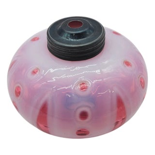 Fenton Cranberry Opalescent Coin Dot Central Font Lamp Globe – 5.5” GWTW Insert For Sale