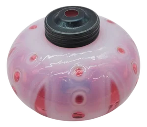 Fenton Cranberry Opalescent Coin Dot Central Font Lamp Globe – 5.5” GWTW Insert