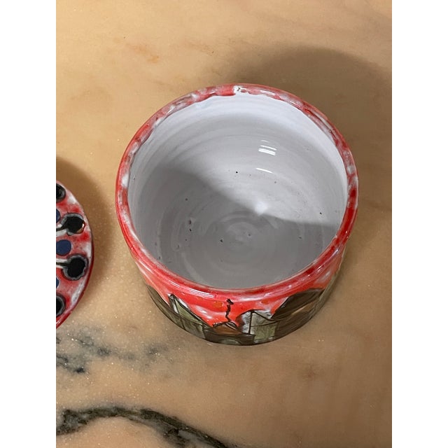1970s Glazed Ceramic Container with Lid from Elio Schiavon, Italy, 1970s For Sale - Image 5 of 9