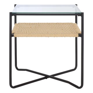 Omaka 1 Shelf End Table in Natural / Black For Sale