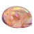 Vintage Iridescent Pink Art Glass Shell Paperweight For Sale