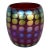 Vintage Red and Iridescent Dots Art Glass Vase by Thomas Phiabaum For Sale