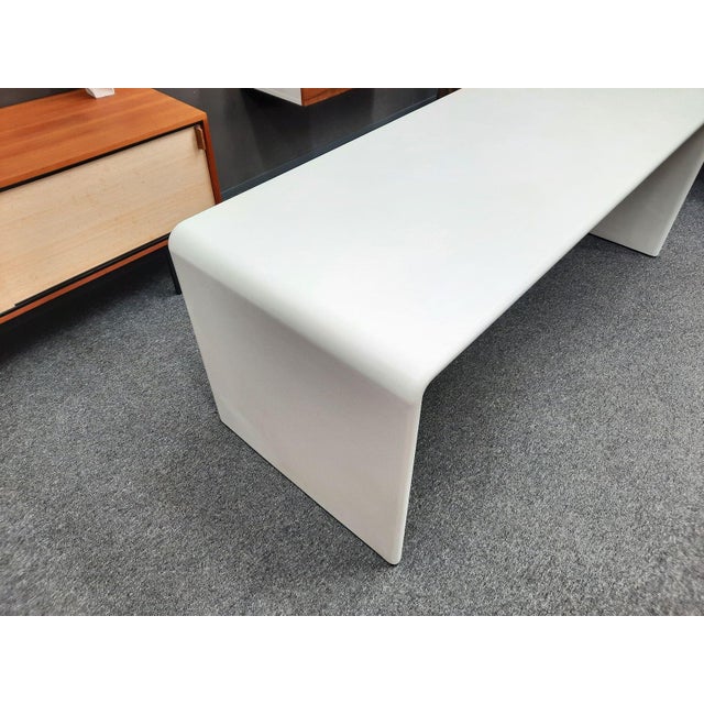 Cream Vintage Space Age Fiberglass Desk, 1970s For Sale - Image 8 of 13