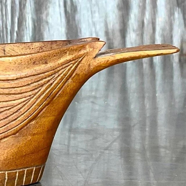 Vintage Boho Carved Bird Votive Holder For Sale - Image 11 of 13