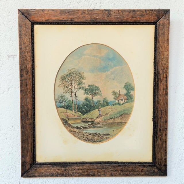 Samuel Wagstaff, Bradford, 1898, Watercolor, Framed, in Very Good conditions. Designed 1890 to 1919 This piece has an...