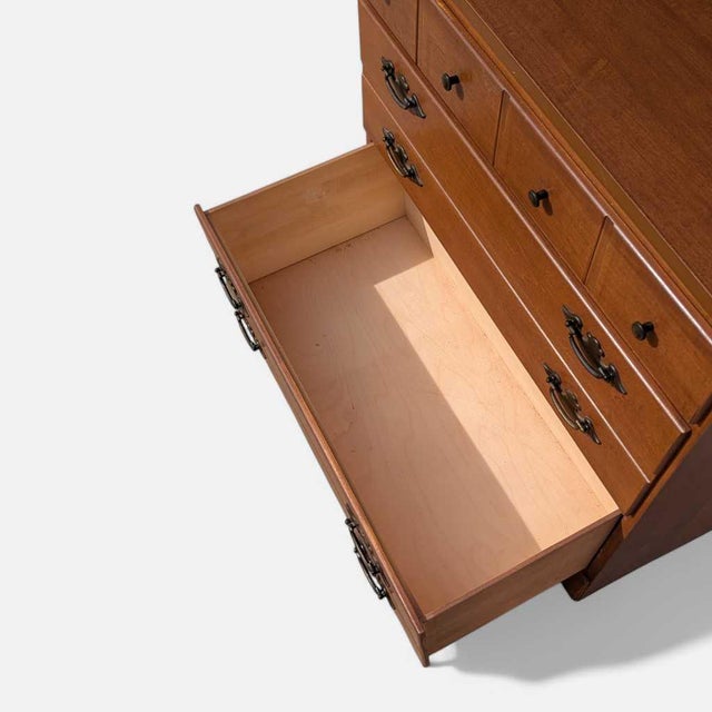 1960s Khoury Furniture Solid Wood Hutch Cabinet With Drawers For Sale - Image 9 of 18