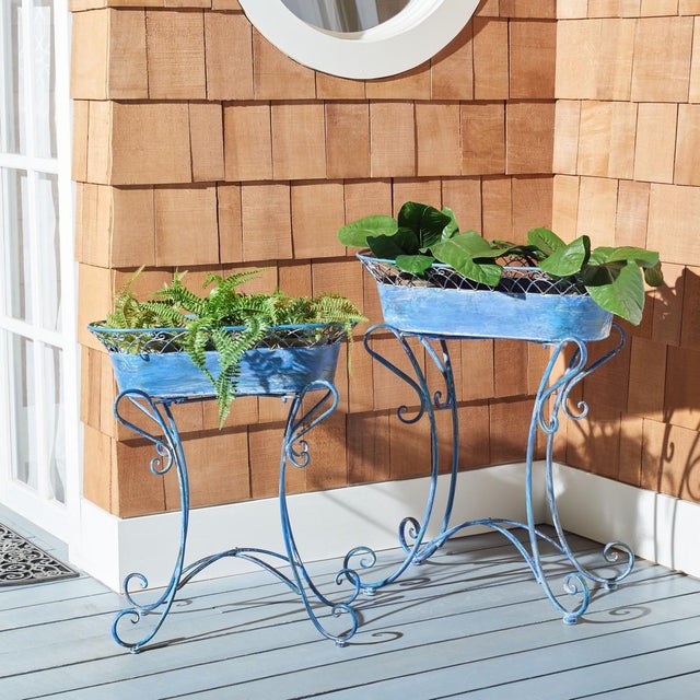Contemporary Hendrick Planters - Mossy Blue For Sale - Image 3 of 9