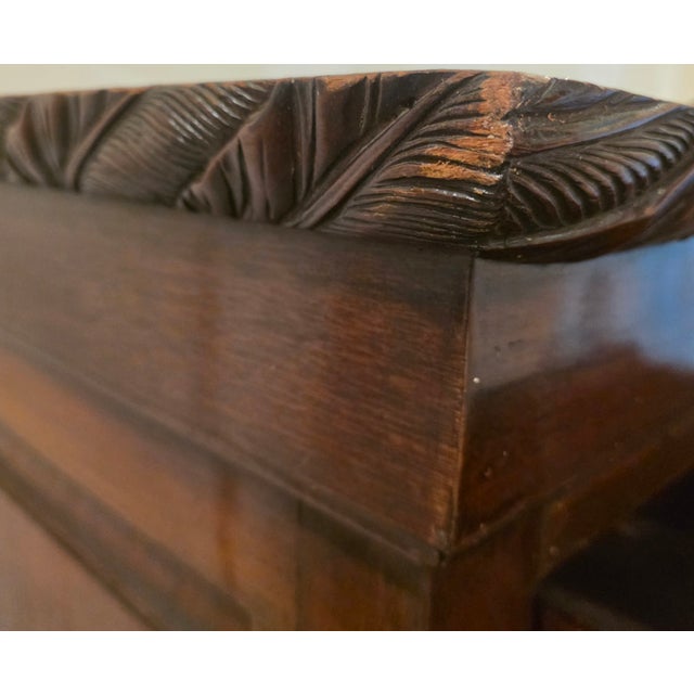 Antique Late 19th Century Colonial Revival Chippendale-Style Mahogany High Chest W/Raised Paneled Sides For Sale - Image 10 of 18