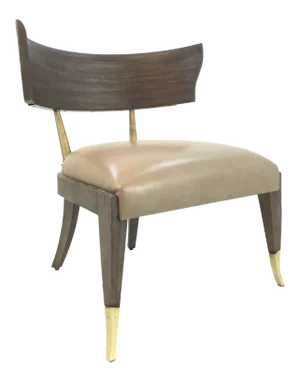 Caracole Modern It’s All Greek to Me Greige Klismos Slipper Chair