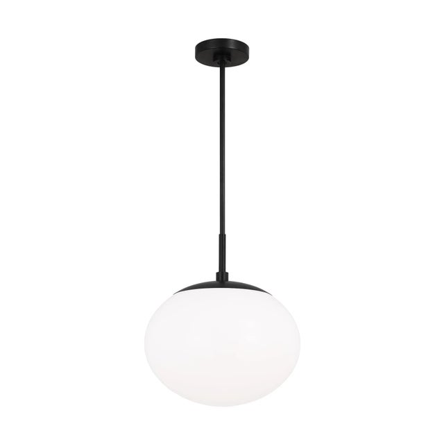 ED Ellen DeGeneres by Visual Comfort Studio Lune Pendant, Aged Iron For Sale - Image 4 of 5