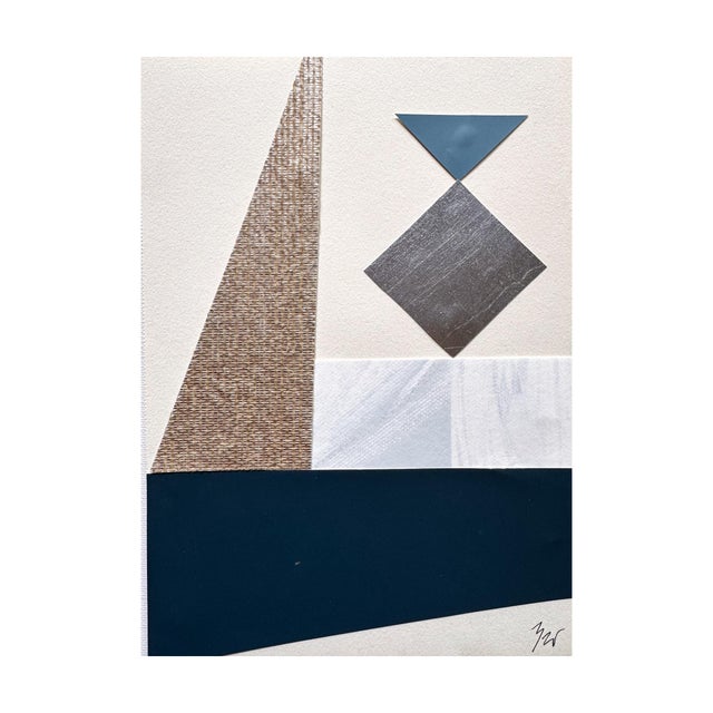 "Rhythm Without Reason" is an original mixed media collage on paper by Zac Woodiel. This is one of six pieces in the...