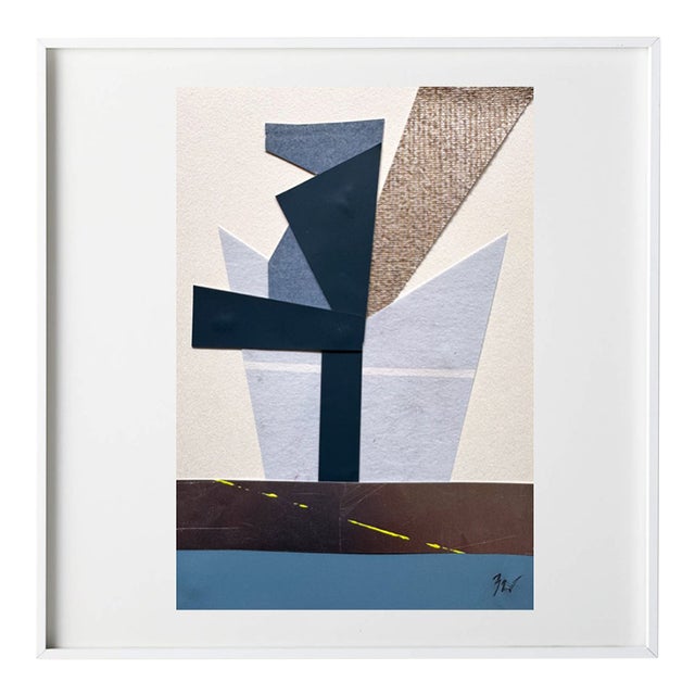 "Rhythm Replaces Reason 5" Original Mixed-Media Collage on Paper by Zac Woodiel For Sale