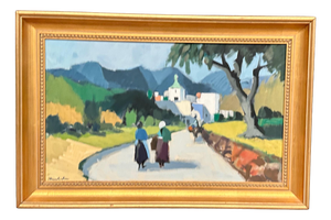 Stig Wernheden, Kreta, 1960s, Oil on Canvas, Framed