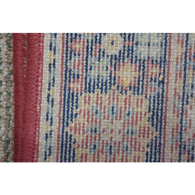 Vintage Kismet 100% Wool Geometric Rug Runner Carpet Mat 26" X 104" For Sale - Image 12 of 13