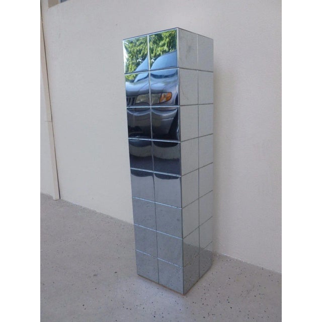 1970's Vintage Paul Evans Cityscape Style Chrome Patch Pedestal For Sale - Image 11 of 11