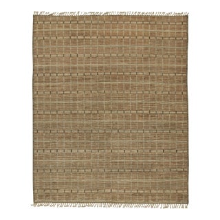 Rug & Kilim’s Modern Rug with Beige-brown Geometric Patterns - 6x8 For Sale