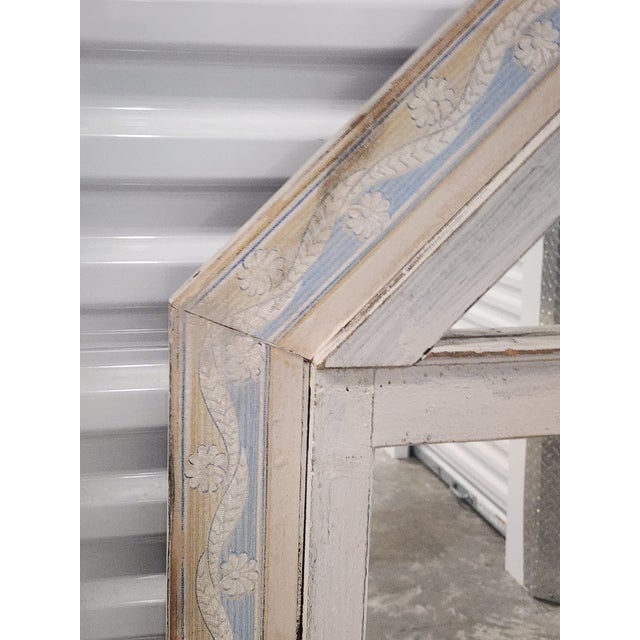 Wood Vintage Reclaim Painted Wood Mirror With Shelf For Sale - Image 7 of 11