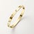 Metal Cartier, Love Bracelet Classic Model 4 Diamonds Bangle Bracelet, Size 18 For Sale - Image 7 of 12