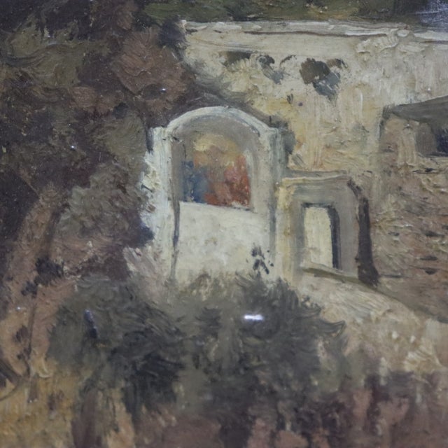Coastal Zimermann German Oil on Board Mediterranean Coastal Landscape & Cliffside 19thC For Sale - Image 3 of 13