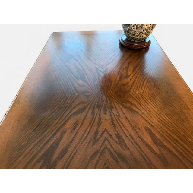 Mid-Century Modern Architectural Early Brutalist Art Deco Danish Writing Desk, Denmark, 1930s For Sale - Image 3 of 9