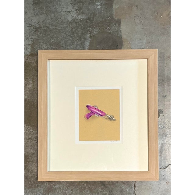 Vintage Framed Ray Gun Illustration on Paper For Sale - Image 11 of 12