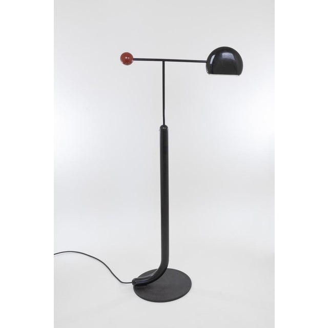 Black Tomo Floor Lamp by Toshiyuki Kita for Luci, 1980s For Sale - Image 6 of 8