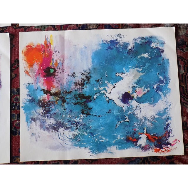 Printmaking Materials Vintage Abstract Expressionist Otto Nielsen Lithographs - Set of 6 For Sale - Image 7 of 13