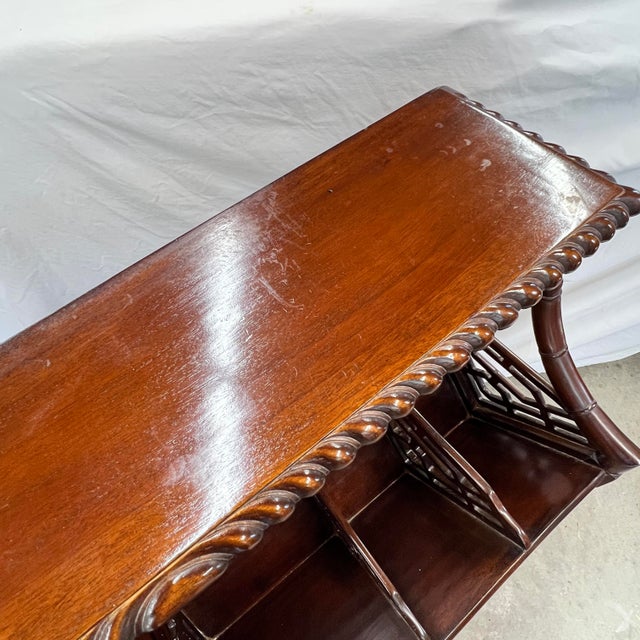 Vintage Chippendale Style Book Trough, Table For Sale - Image 10 of 12