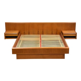 Danish Modern Queen Teak Platform Bed For Sale