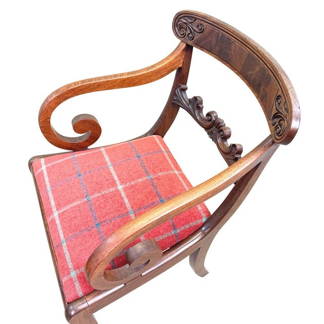 Brown Large Regency Mahogany Carver Armchairs, 1820, Set of 2 For Sale - Image 8 of 16