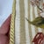 Needlepoint Pillow Cover Tan Floral Striped With Cream Velvet Backing 14" ***Cover Only*** Handcrafted needlepoint pillow...