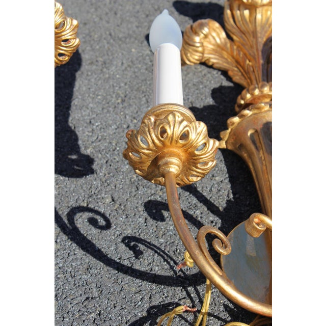 Italian Giltwood Prince of Wales Sconces—A Pair For Sale - Image 18 of 18