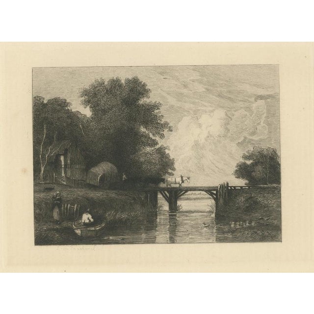 Léon Gaucherel, The Wooden Bridge, 1875, Etching For Sale - Image 9 of 9