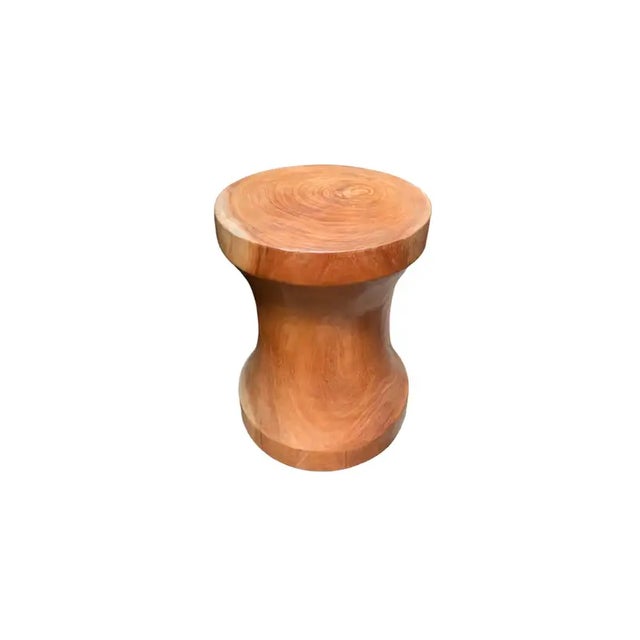 Contemporary Sculptural Side Table Crafted From Mango Wood For Sale - Image 3 of 5