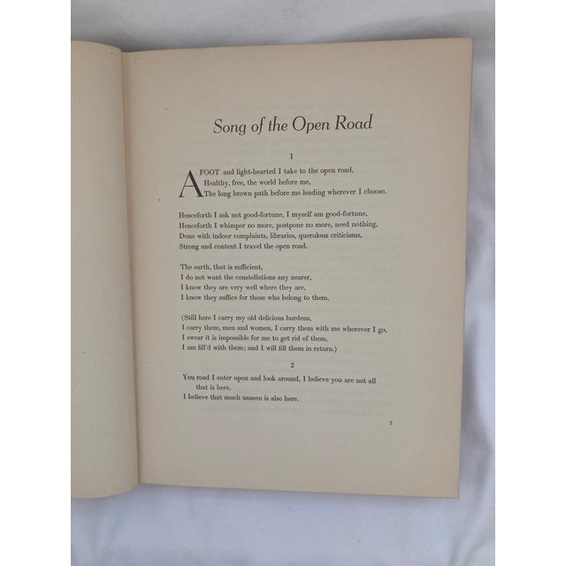Paper Leaves of Grass / Vintage Book of Walt Whitman Poetry Collection / 1940 For Sale - Image 7 of 13