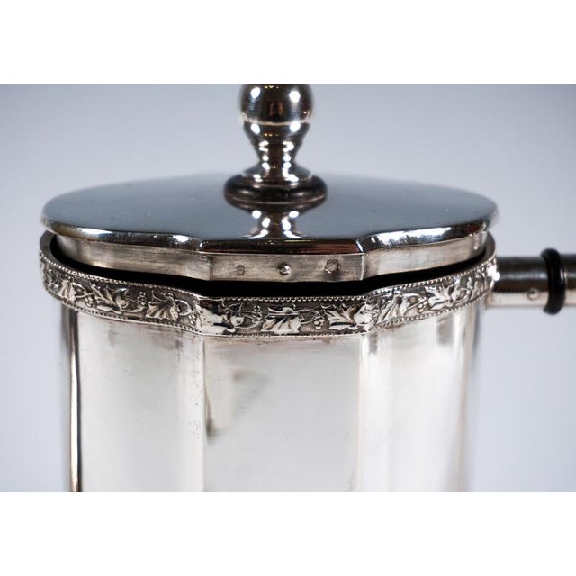 Black Art Nouveau Silver Coffee and Tea Set by Ludwig Politzer, 1890s, Set of 6 For Sale - Image 8 of 11