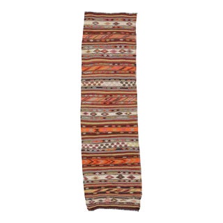 Embroidered Vintage Kilim Runner For Sale