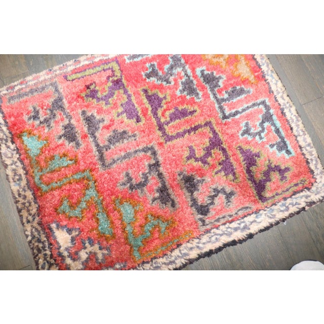 An early 20th-century Turkish Bergama Small Tiny mat size rug