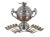 French Antique William Roger Silverplate Caviar Server Gorham Sterling Silver Spoons For Sale - Image 3 of 12