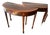 Mid 20th Century Pair of Inlaid Demilune Hepplewhite-Style Console Tables For Sale