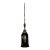 Vintage Murano Black Window Pane Art Glass Chrome Pendant Light For Sale