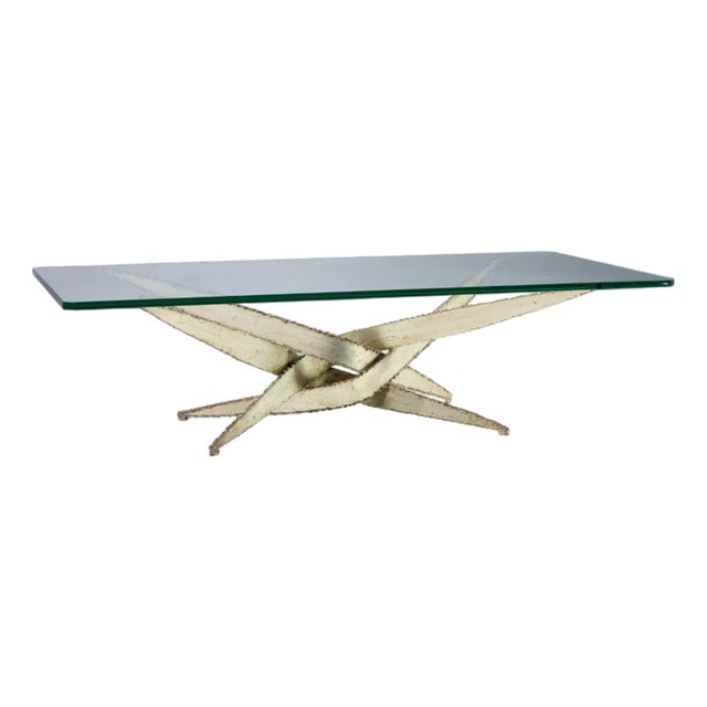 Silas Seandel Brutalist Mid Century Coffee Table For Sale