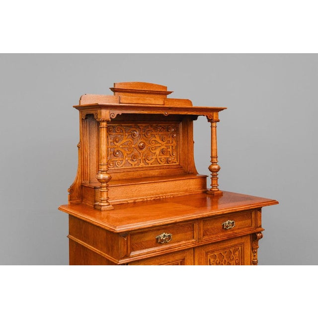 Gründerzeit Buffet in Oak, 1800s, Set of 2 For Sale - Image 6 of 18