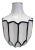 Vintage Torre & Tagus Graphic Black & White Vase For Sale