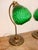 Forest Green Modern Table Lamps in Brass and Glass, 1980s, Set of 2 For Sale - Image 8 of 9