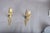 Gilded Brass Scroll-Arm Wall Sconces with Teal Details, 1950s, Set of 2 For Sale - Image 10 of 12
