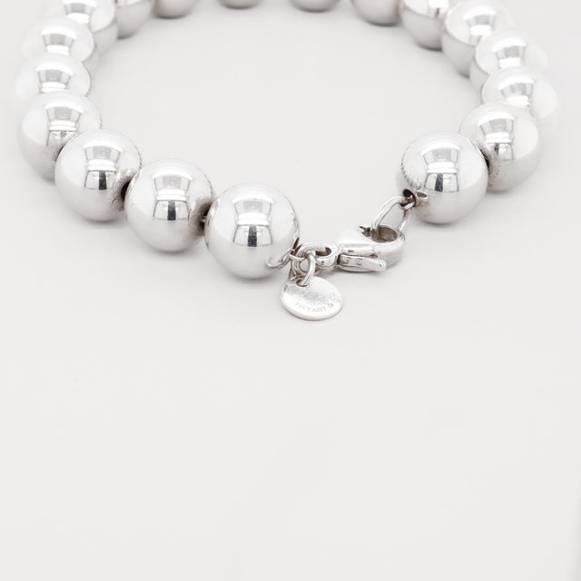 Tiffany & Co. Sterling Silver 10 Mm Beaded Bracelet For Sale - Image 13 of 15