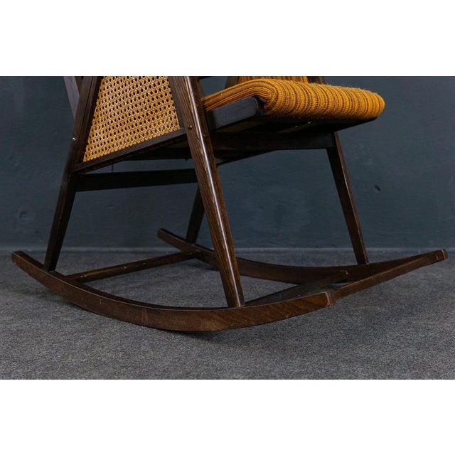 Vintage Yellow Rocking Chair For Sale - Image 12 of 16