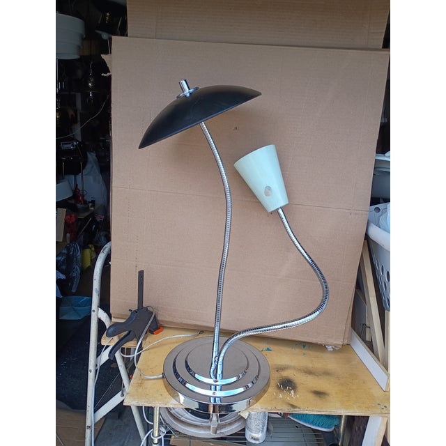 Custom Made Mid-Century Modern Design Reflector Tall Desk/ Floor Lamp For Sale - Image 4 of 6