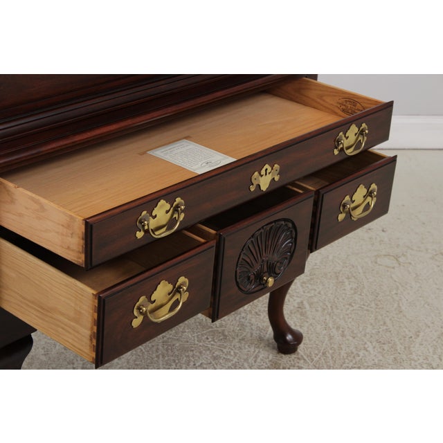 1970s Henkel Harris Model 146 Mahogany 3 Part Highboy For Sale - Image 5 of 15